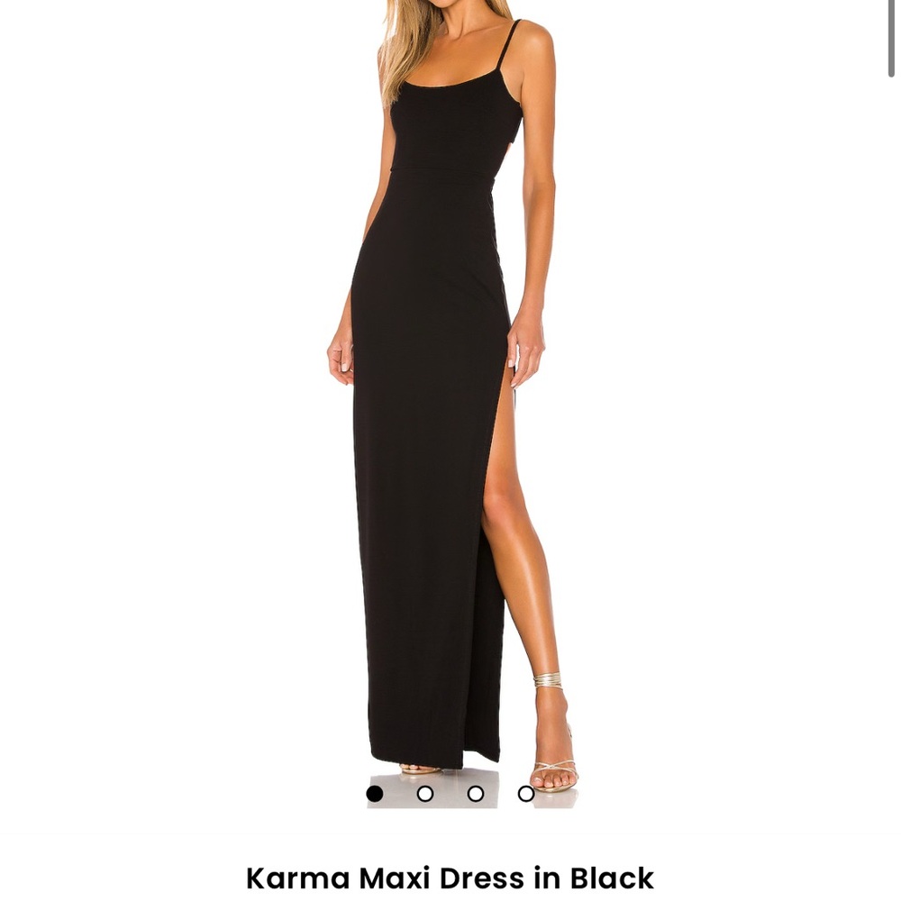 Lovers and Friends Revolve Elegant Black Maxi Dress